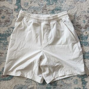 lululemon athletica Men's White Performance Elastic-Waist Shorts